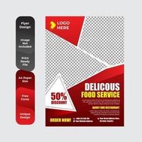 Delicious food template design vector