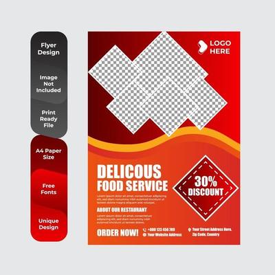 Modern restaurant flyer template