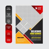 Delicious food template design for restaurants vector