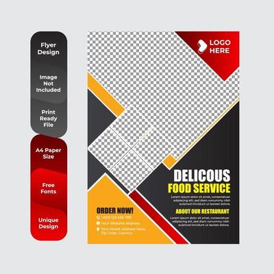 Delicious food template design for restaurants