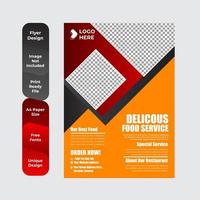 Breakfast flyer for restaurant food vector