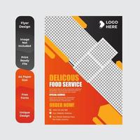 Delicious food template design for restaurants vector