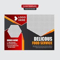 Elegant restaurant flyer template vector