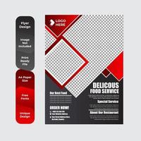 Breakfast flyer for restaurant food vector