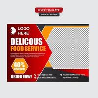 Fast food menu brochure design vector template