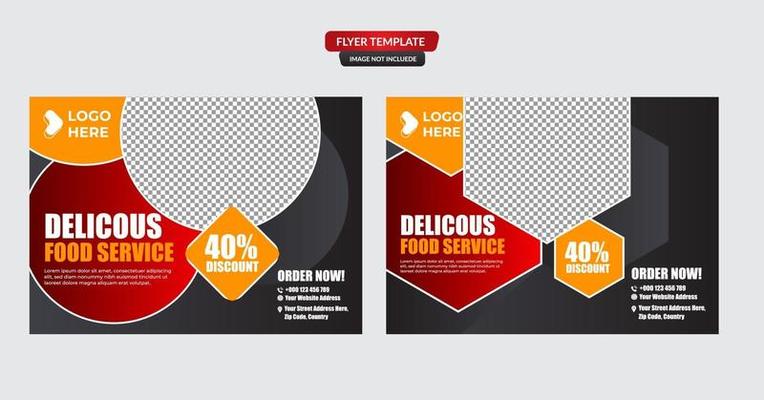 Restaurant food flyer promotion template