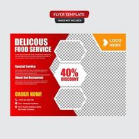 Food best discount flyer template vector