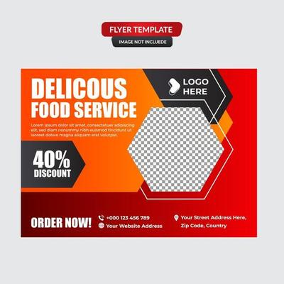 Food menu and restaurant flyer template