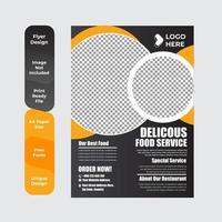 Modern restaurant flyer template vector