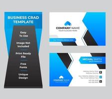 Blue modern creative business card template vector