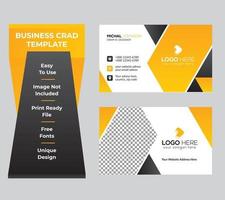 Corporate Minimal Business Card with Modern Abstract Template vector