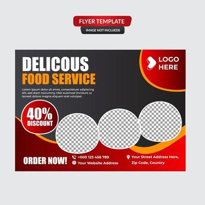 Food menu and restaurant flyer template