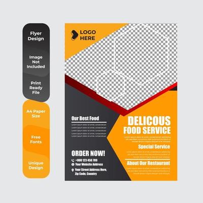 Delicious food template design for restaurants