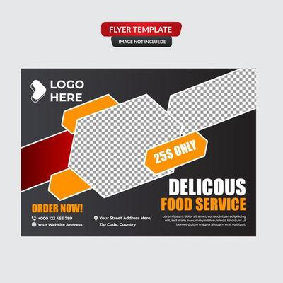 Food menu and restaurant flyer template