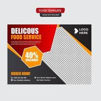Restaurant food flyer promotion template vector