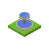 Isometric Fountain On White Background vector