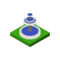 Isometric Fountain On White Background vector