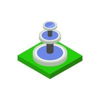 Isometric Fountain On White Background vector