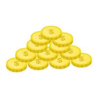 Isometric Money On White Background vector