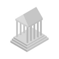 Isometric Temple On White Background vector