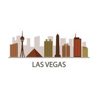 Las Vegas Skyline On Background vector