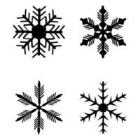 Set Of Snowflakes On White Background vector