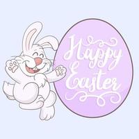 Happy Easter greeting card vector