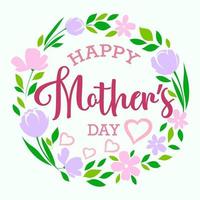 Happy Mother's Day lettering on a white vector