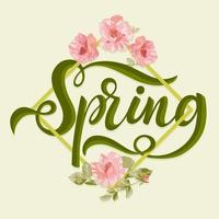 Spring background with beautiful colorful flower vector