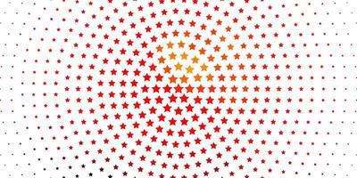 Light Red, Yellow vector pattern with abstract stars.