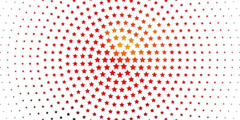 Light Red, Yellow vector pattern with abstract stars.