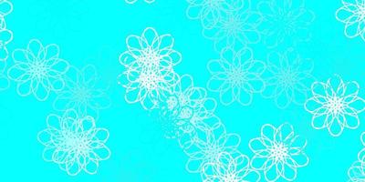 Light Green vector natural layout with flowers.