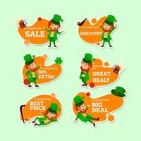 Set of Sticker or Label Representing Saint Patrick's Day vector