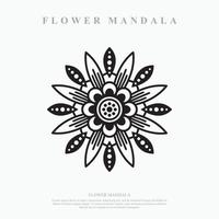 mandala de flores. elementos decorativos vintage. patrón oriental, ilustración vectorial. vector