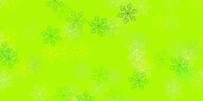 Light green, yellow vector natural backdrop with flowers.