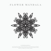 mandala de flores. elementos decorativos vintage. patrón oriental, ilustración vectorial. vector