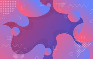 Dynamic Waves and Fluids with Geometric Shaped Accent Background vector