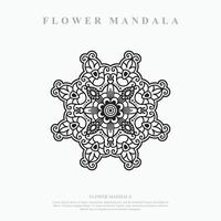 mandala de flores. elementos decorativos vintage. patrón oriental, ilustración vectorial. vector