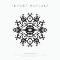 mandala de flores. elementos decorativos vintage. patrón oriental, ilustración vectorial. vector