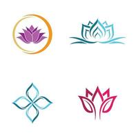 Beauty lotus logo images vector