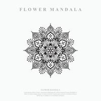 mandala de flores. elementos decorativos vintage. patrón oriental, ilustración vectorial. vector