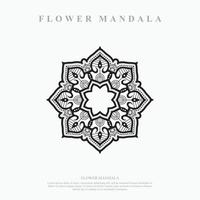 mandala de flores. elementos decorativos vintage. patrón oriental, ilustración vectorial. vector