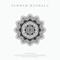 mandala de flores. elementos decorativos vintage. patrón oriental, ilustración vectorial. vector