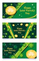 Saint Patricks Clover Banner vector