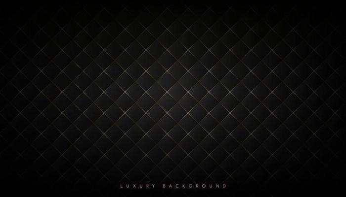 Black dark elegant seamless pattern in retro style with a golden line. Background for Invitation card. You can used for premium royal party. Luxury poster BG template with vintage leather texture.