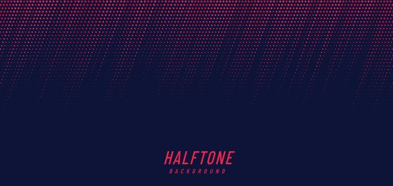 Abstract pink and red diagonal halftone texture on dark blue background with copy space. Modern simple dots pattern. Vector illustration