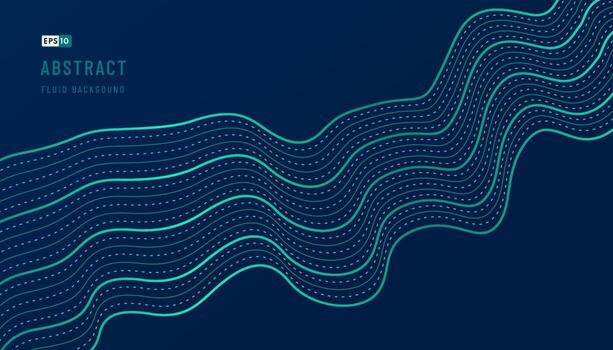 Diseño de patrón ondulado verde y azul abstracto de fondo de plantilla de arte de decoración ondulada con espacio de copia. concepto de tecnología futurista. movimiento de estilo dinámico de sonido. ilustración vectorial vector