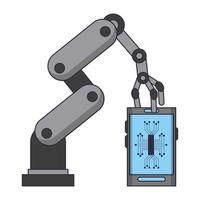 concepto de iconos de inteligencia artificial cartoon vector