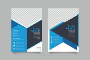 dynamic flyer template design with abstract shapes vector