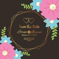 save the date geometric frame vector